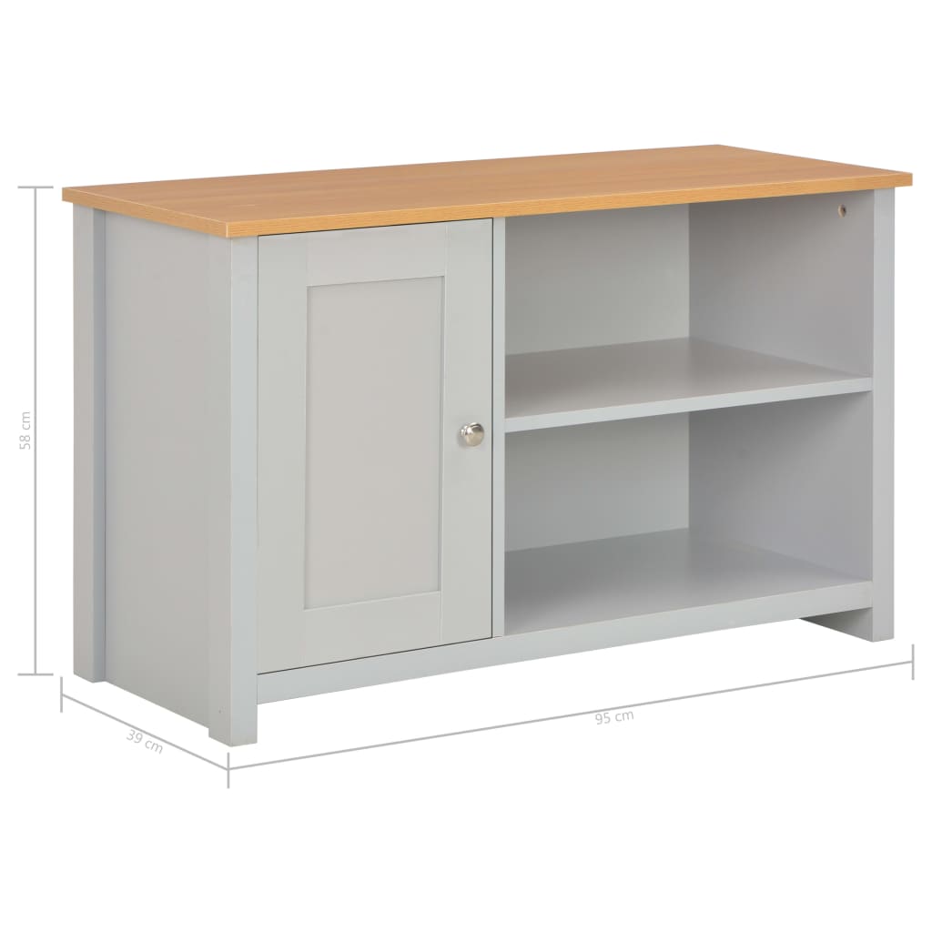 TV ormarić sivi 95 x 39 x 58 cm