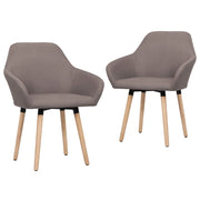 Blagovaonske stolice od tkanine 2 kom bež