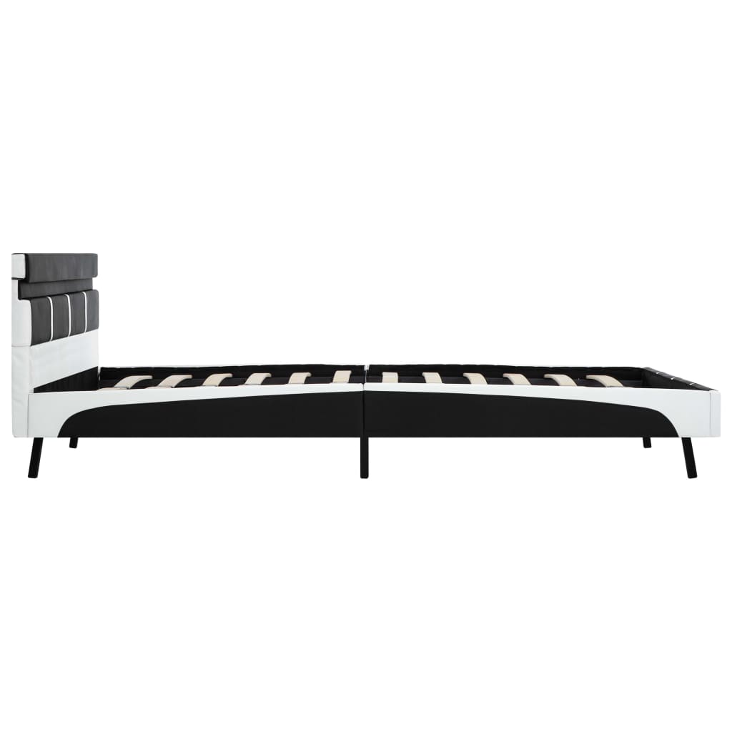 Okvir za krevet od umjetne kože s LED svjetlom crni 120x200 cm