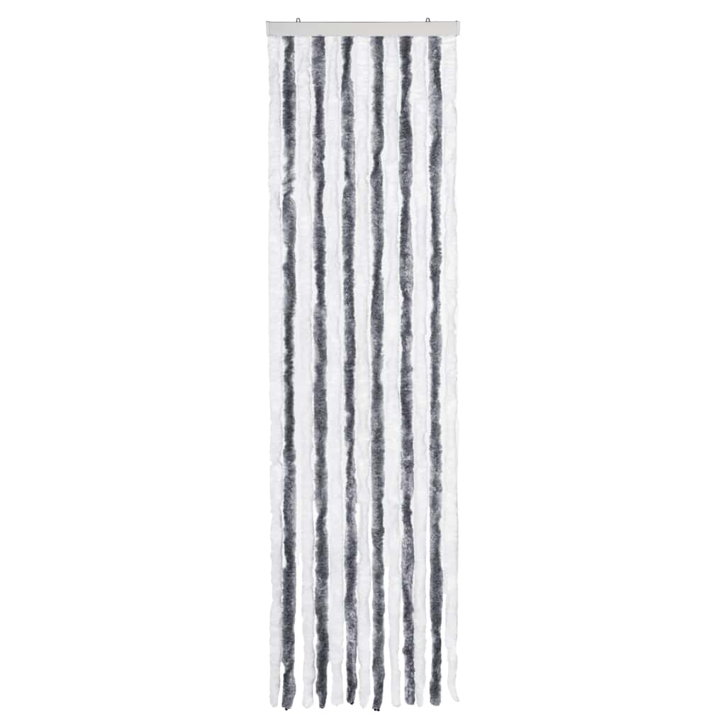 Zastor protiv insekata sivo-bijeli 56 x 185 cm šenil