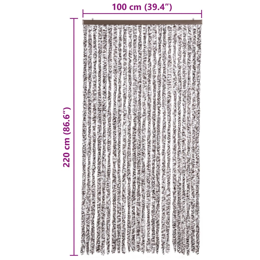 Zastor protiv insekata smeđi-bež 100 x 220 cm šenil