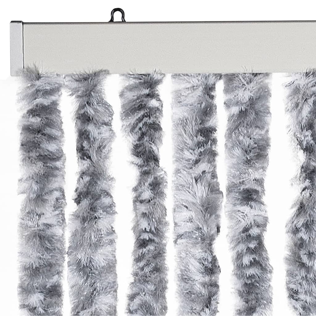 Zastor protiv insekata sivo-bijeli 90 x 220 cm šenil