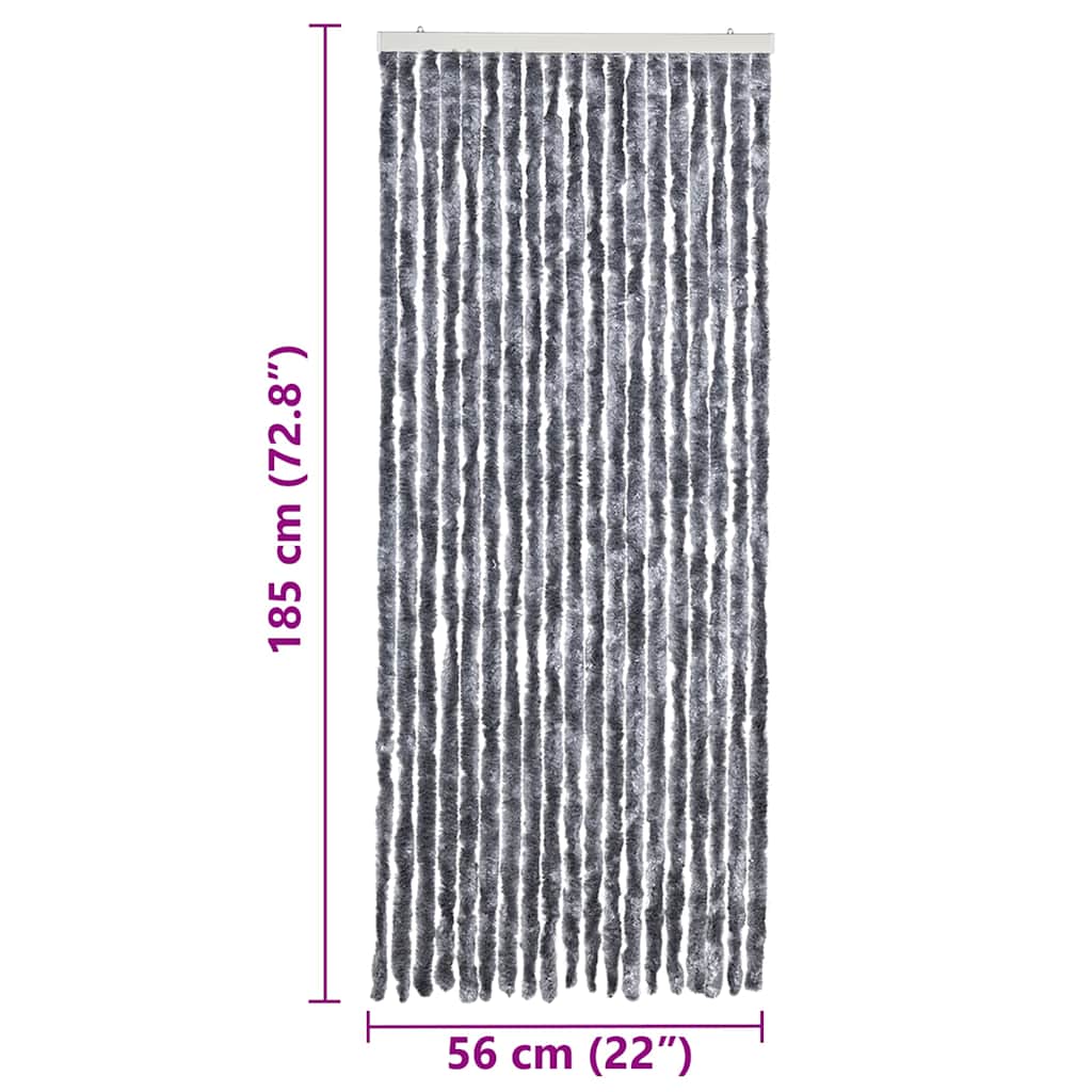 Zastor protiv insekata srebrni 56 x 185 cm šenil