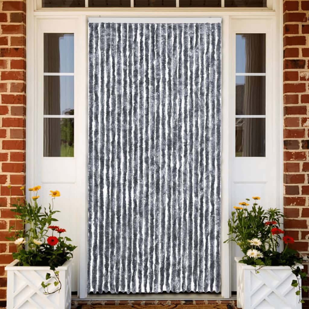 Zastor protiv insekata srebrni 100 x 220 cm šenil