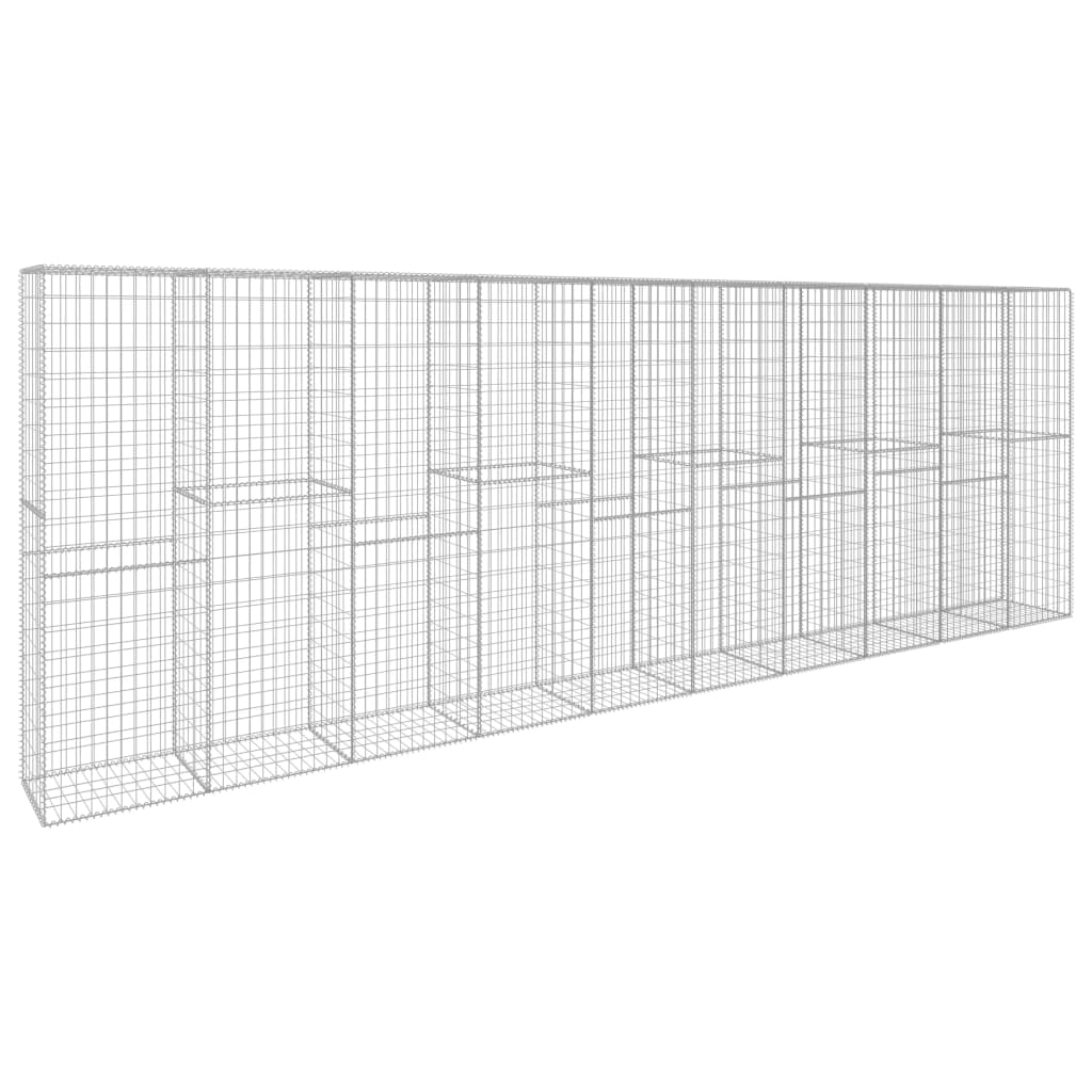 Gabionski zid s poklopcem od pocinčanog čelika 600x50x200 cm