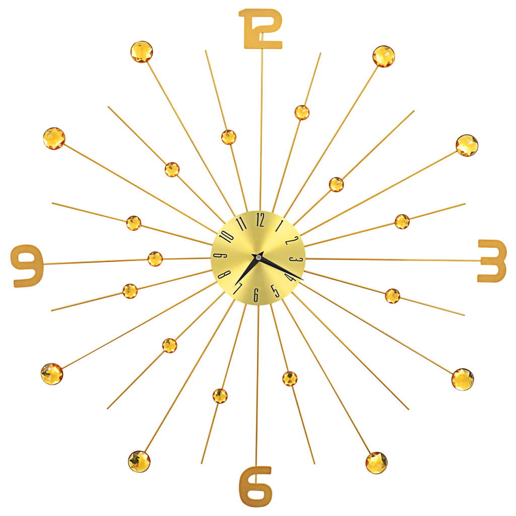 Zidni sat metalni 70 cm zlatni