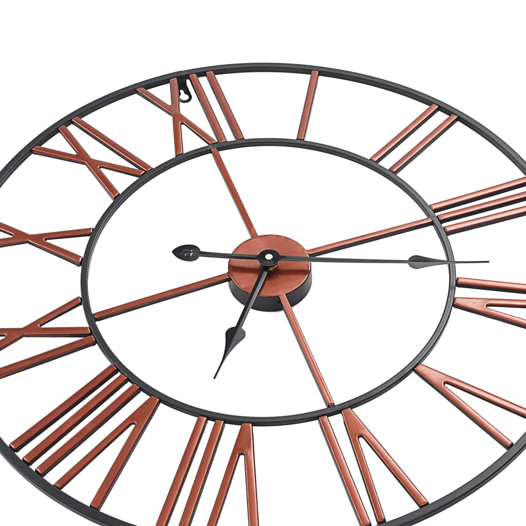 Zidni sat metalni 58 cm crveni