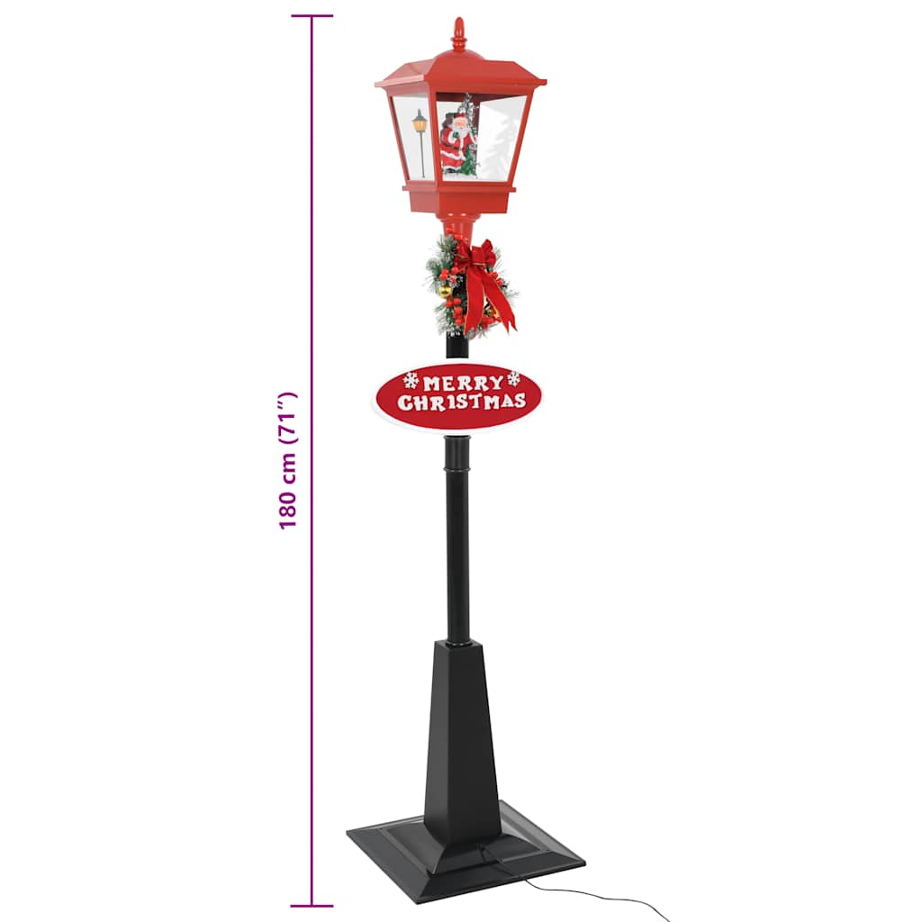 Božićna ulična svjetiljka s Djedom Mrazom 180 cm LED