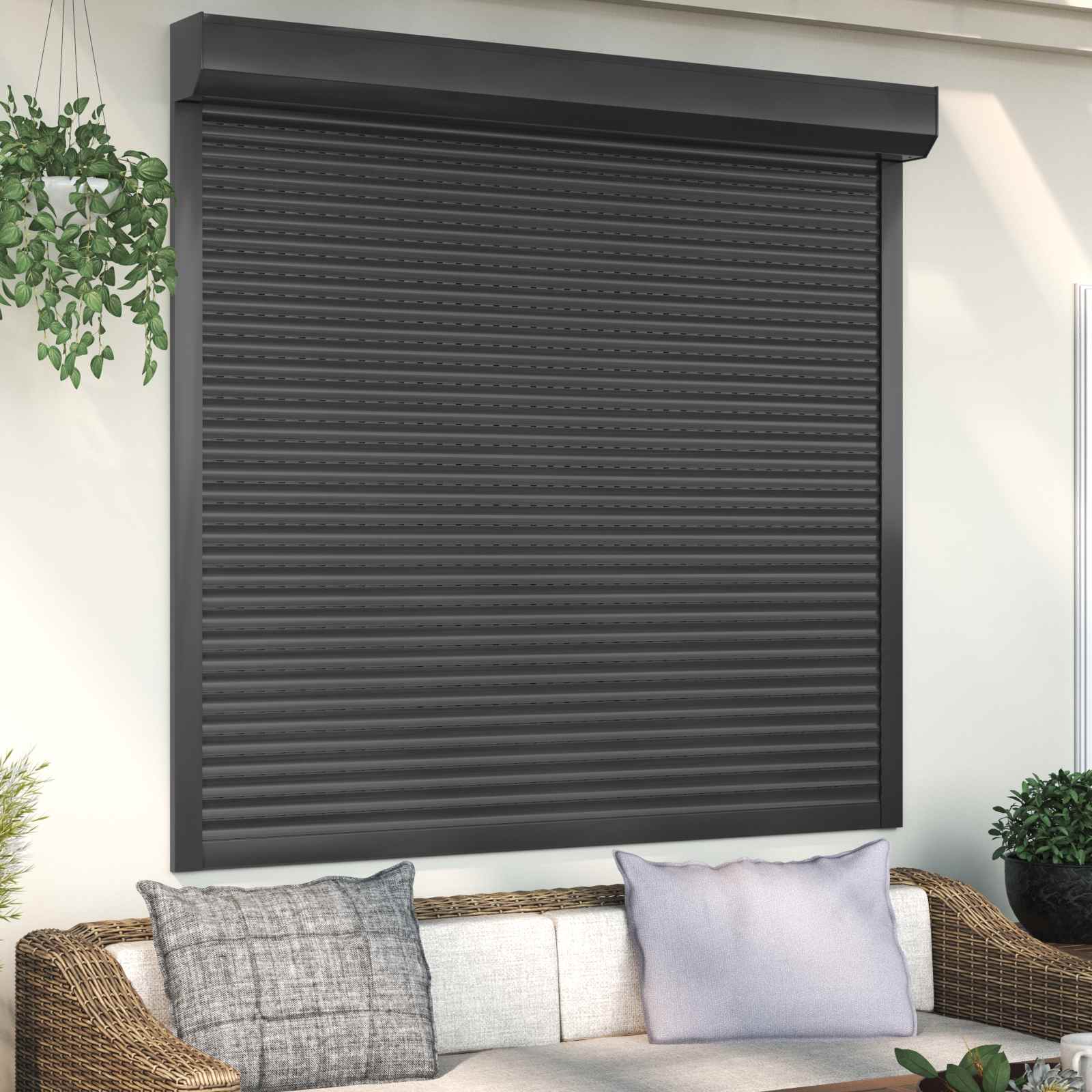 Roletna Antracit 160 x 150 cm Aluminij i poliuretan
