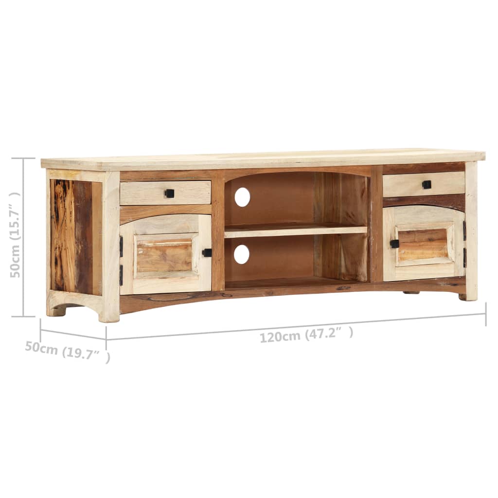 TV ormarić 120 x 30 x 40 cm od masivnog obnovljenog drva