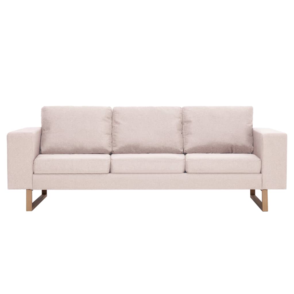 2-dijelni set sofa od tkanine krem
