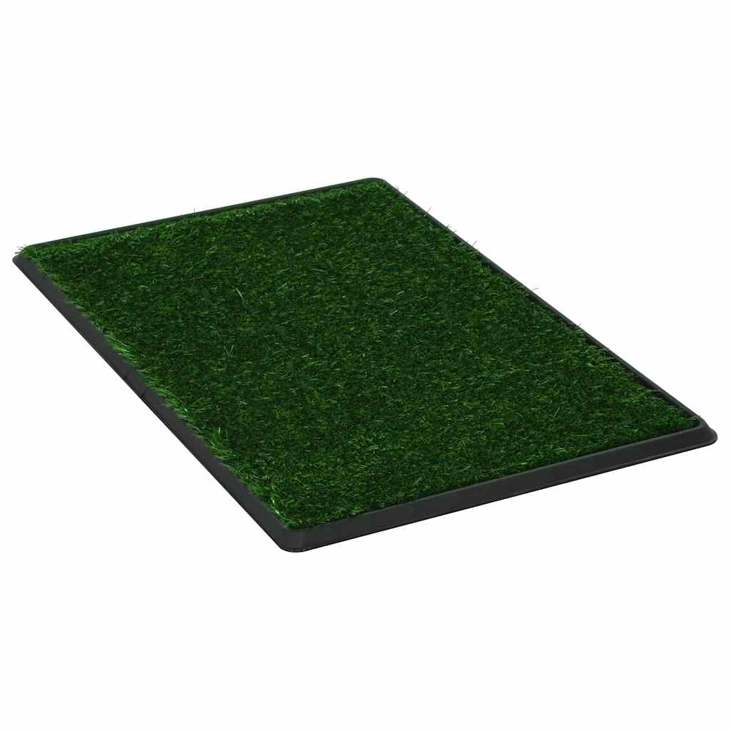Toalet za ljubimce s pladnjem i travom zeleni 76 x 51 x 3 cm