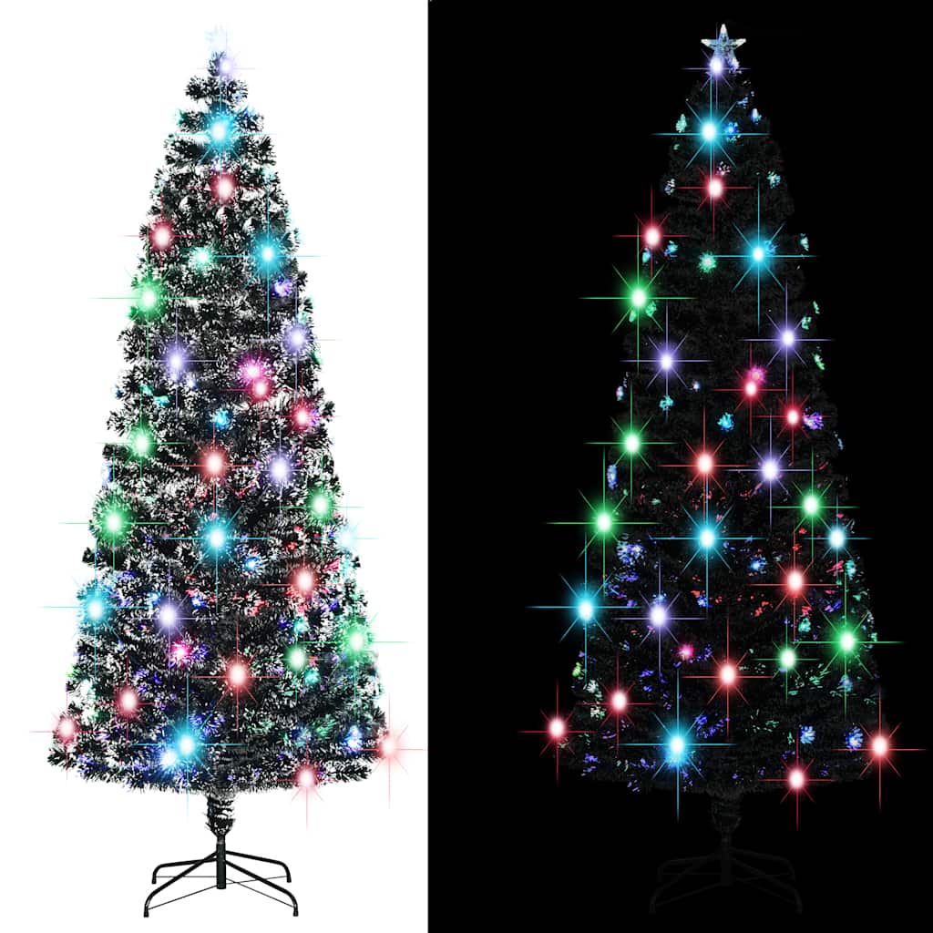 Osvijetljeno božićno drvce sa stalkom i LED 240 cm optička vlakna
