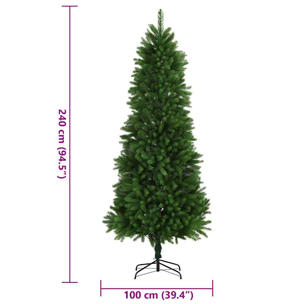 Umjetno božićno drvce s realističnim iglicama 240 cm zeleno