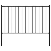 Ogradni panel Woerden sa stupovima čelik 1,7x0,75 m Crni