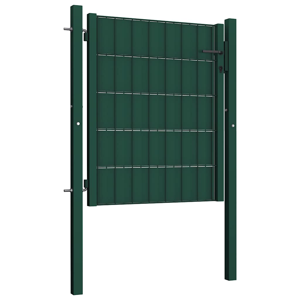 Vrata za ogradu PVC i čelik 100x100 cm Zelena