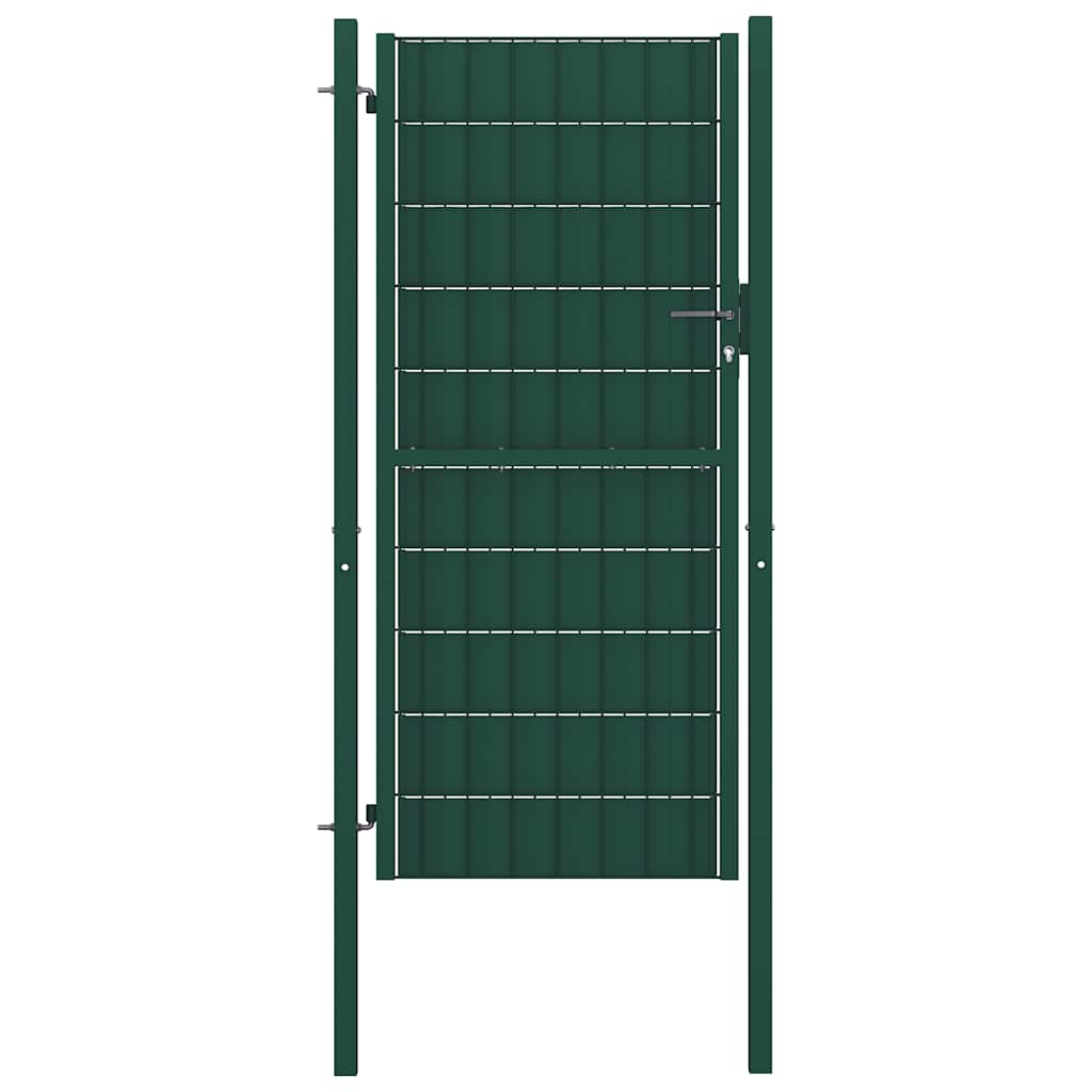 Vrata za ogradu PVC i čelik 100x204 cm Zelena