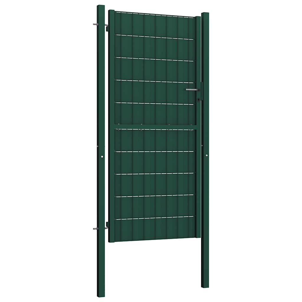 Vrata za ogradu PVC i čelik 100x204 cm Zelena
