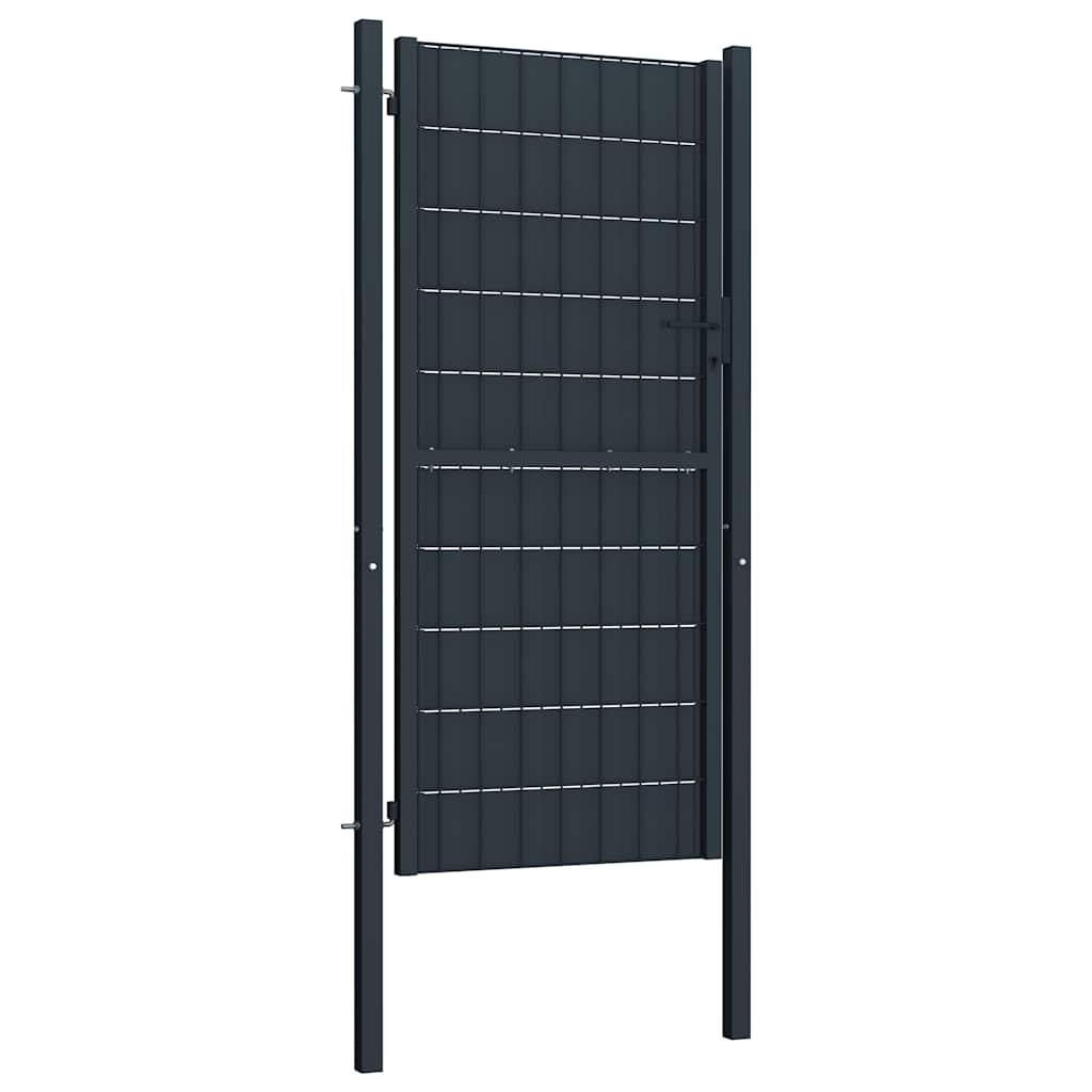 Vrata za ogradu PVC i čelik 100x164 cm antracit boje