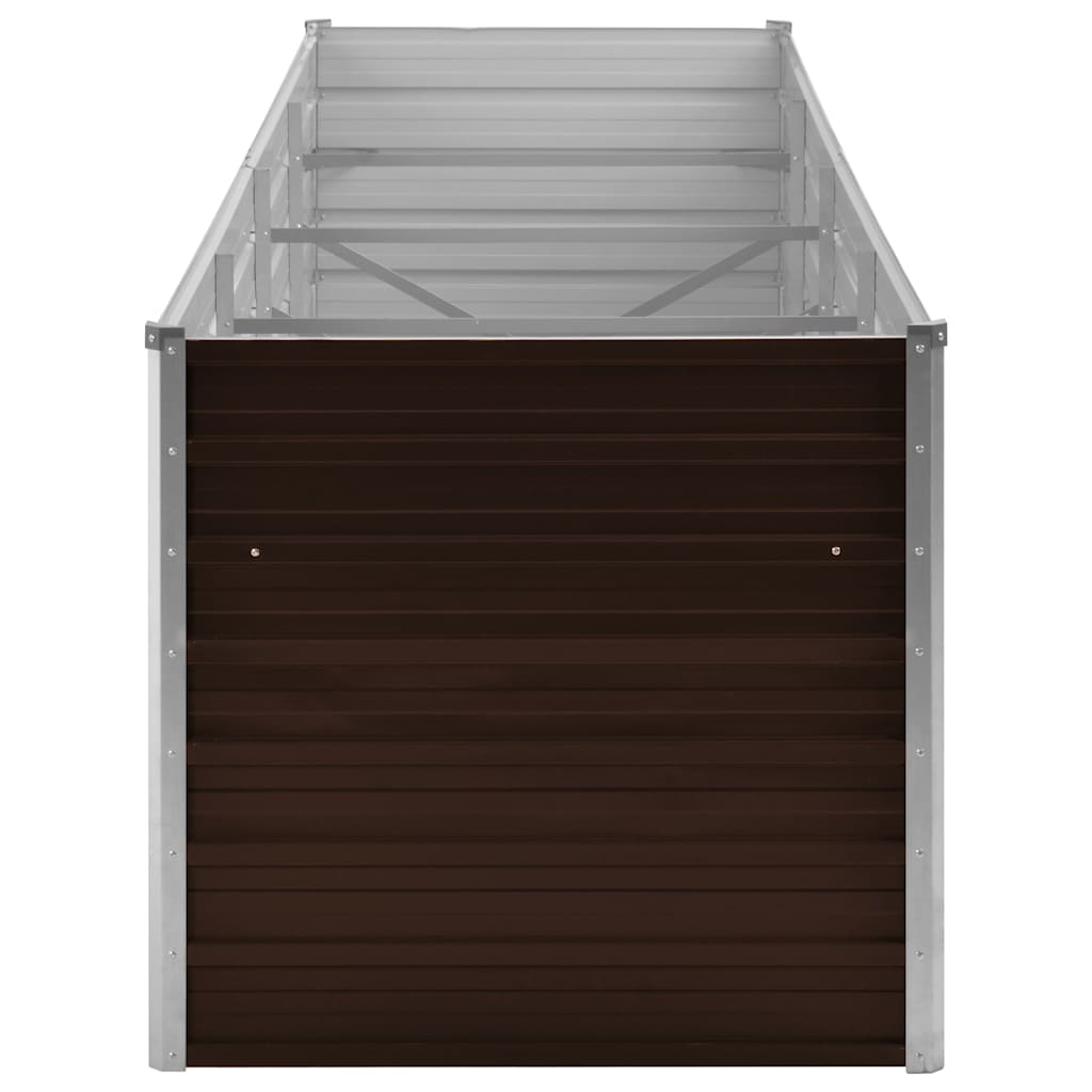 Povišena vrtna gredica smeđa 320 x 80 x 77 cm pocinčani čelik