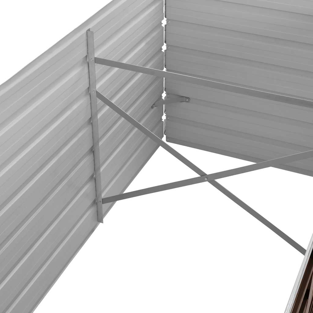 Povišena vrtna gredica smeđa 320 x 80 x 77 cm pocinčani čelik