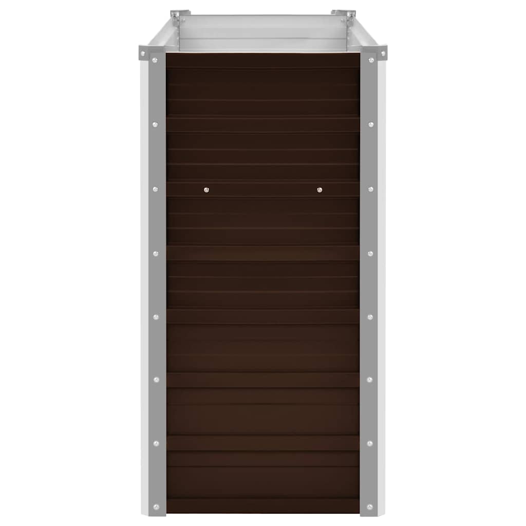 Povišena vrtna gredica smeđa 100 x 40 x 77 cm pocinčani čelik