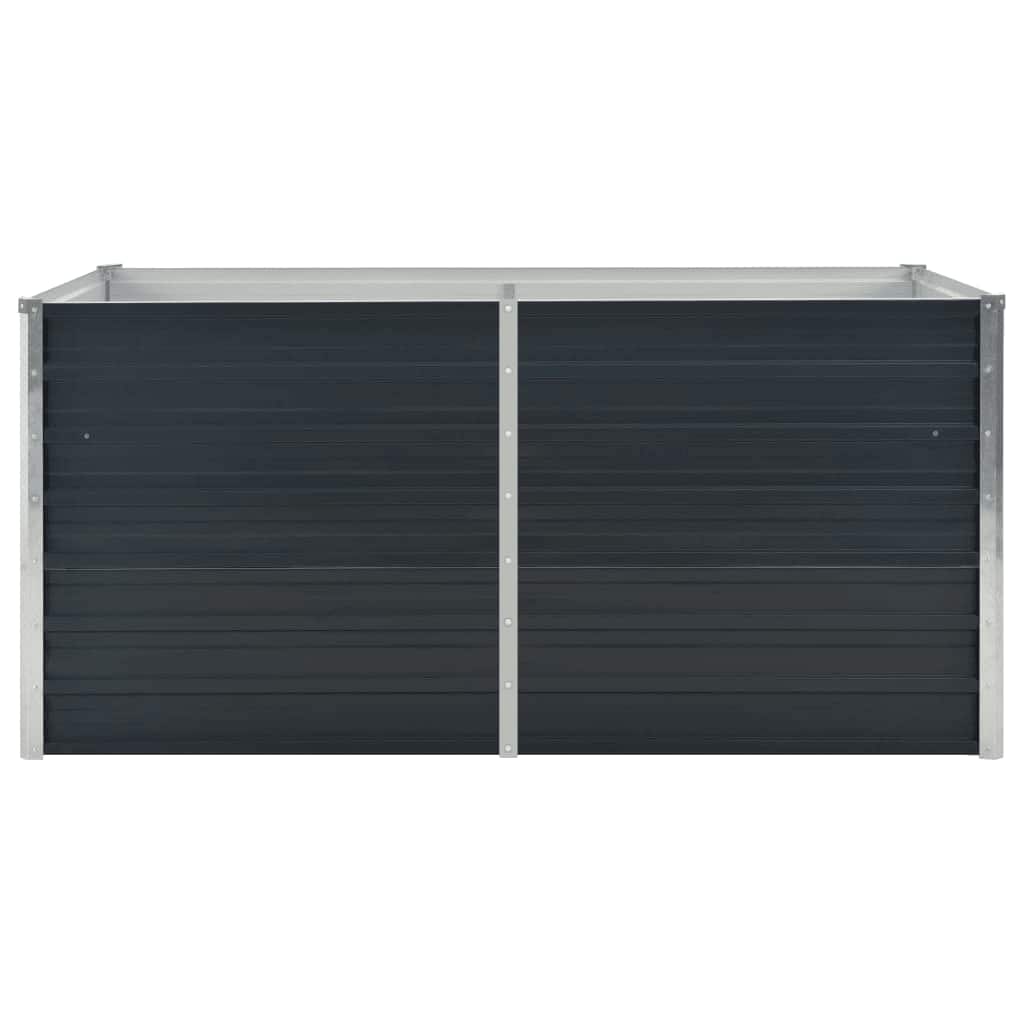 Povišena vrtna gredica antracit 160x80x77 cm pocinčani čelik