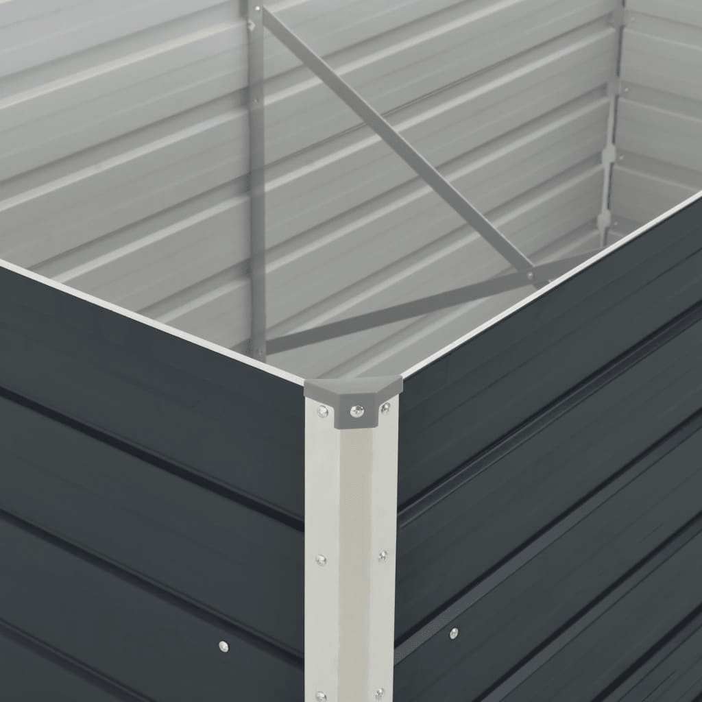 Povišena vrtna gredica antracit 160x80x77 cm pocinčani čelik