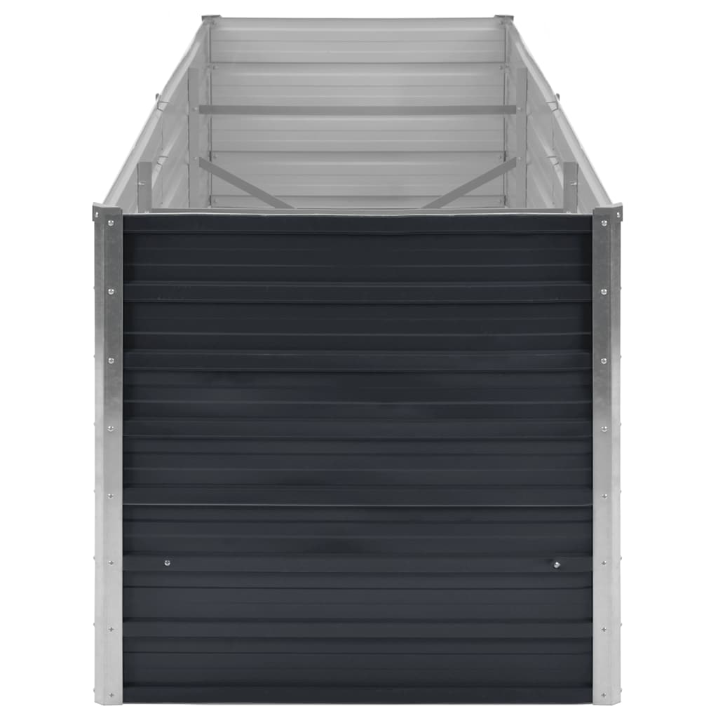 Povišena vrtna gredica antracit 240x80x77 cm pocinčani čelik