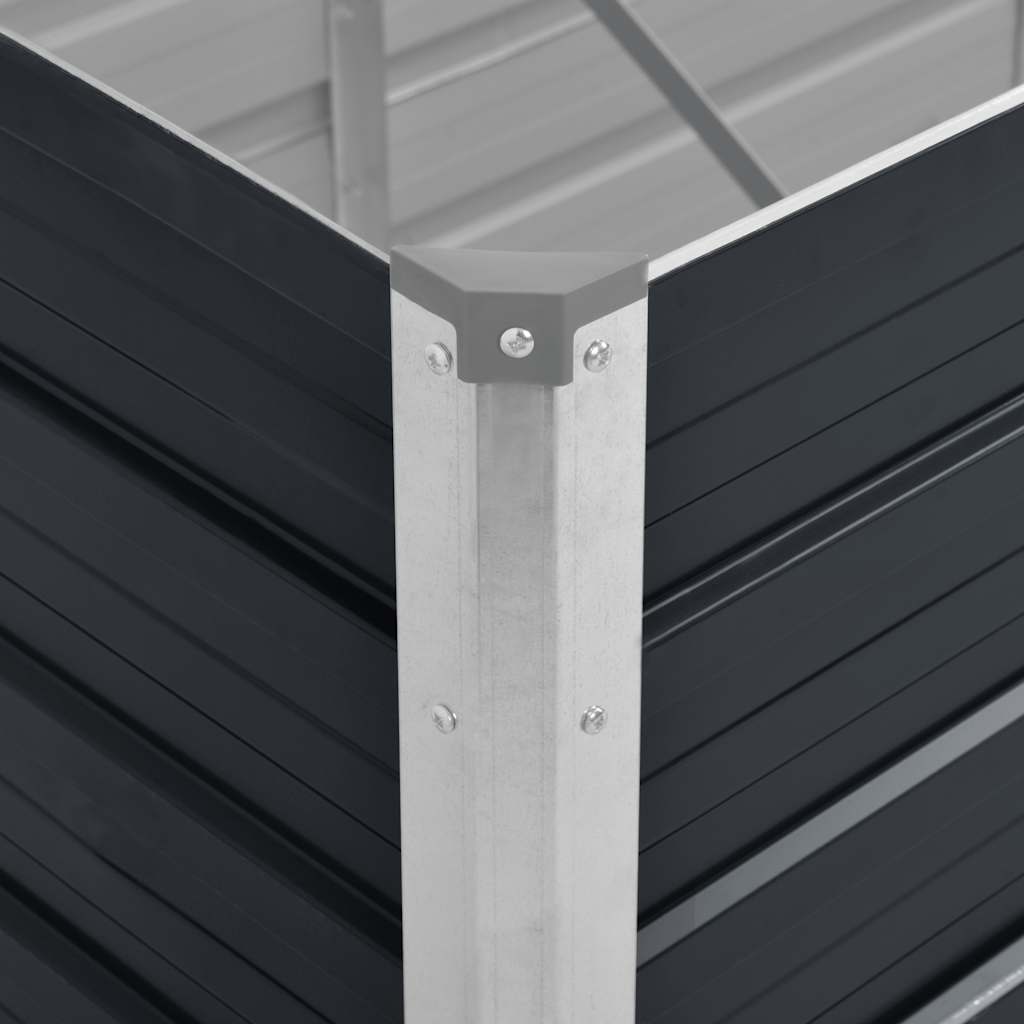 Povišena vrtna gredica antracit 240x80x77 cm pocinčani čelik