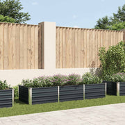 Povišena vrtna gredica antracit 240x80x45 cm pocinčani čelik