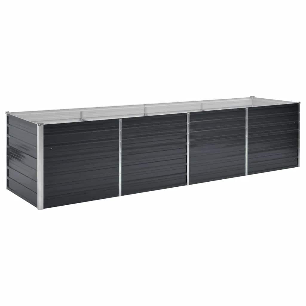 Povišena vrtna gredica antracit 320x80x77 cm pocinčani čelik