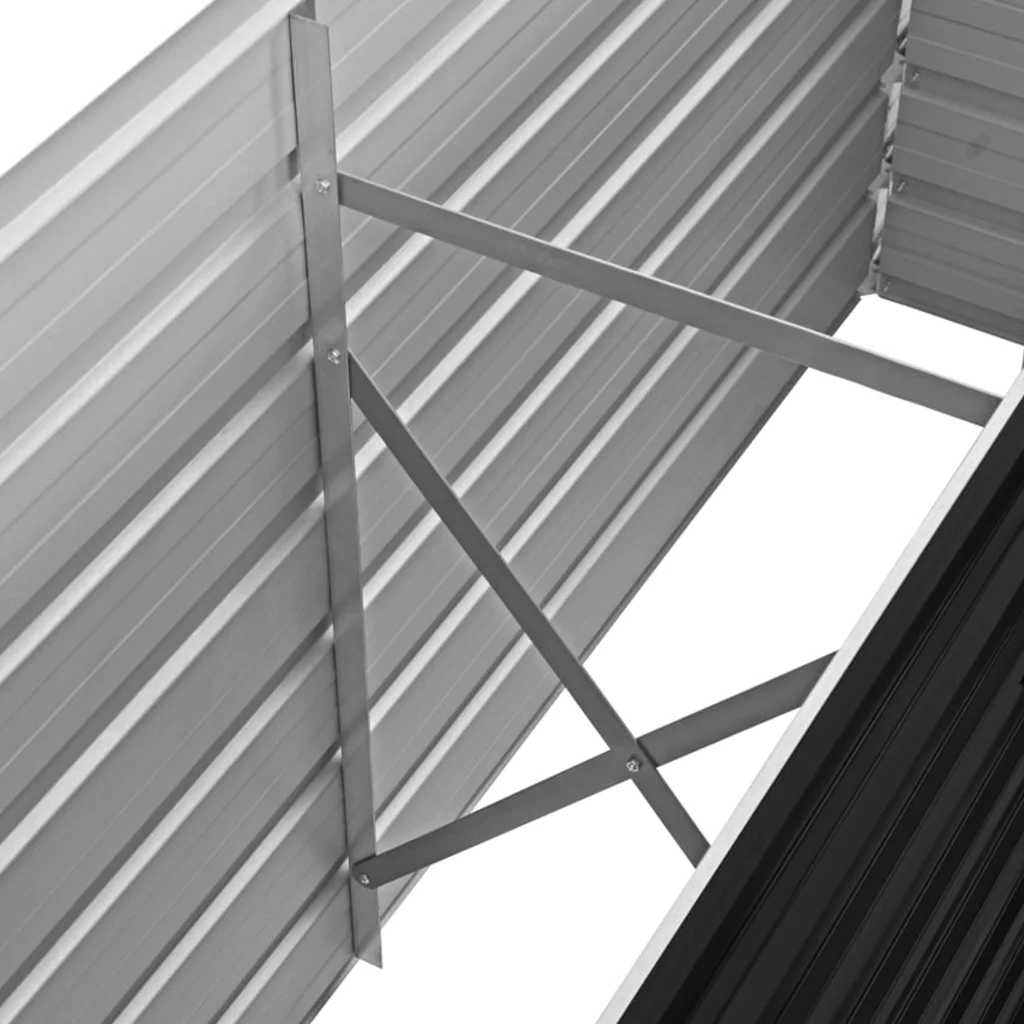 Povišena vrtna gredica antracit 160x40x77 cm pocinčani čelik