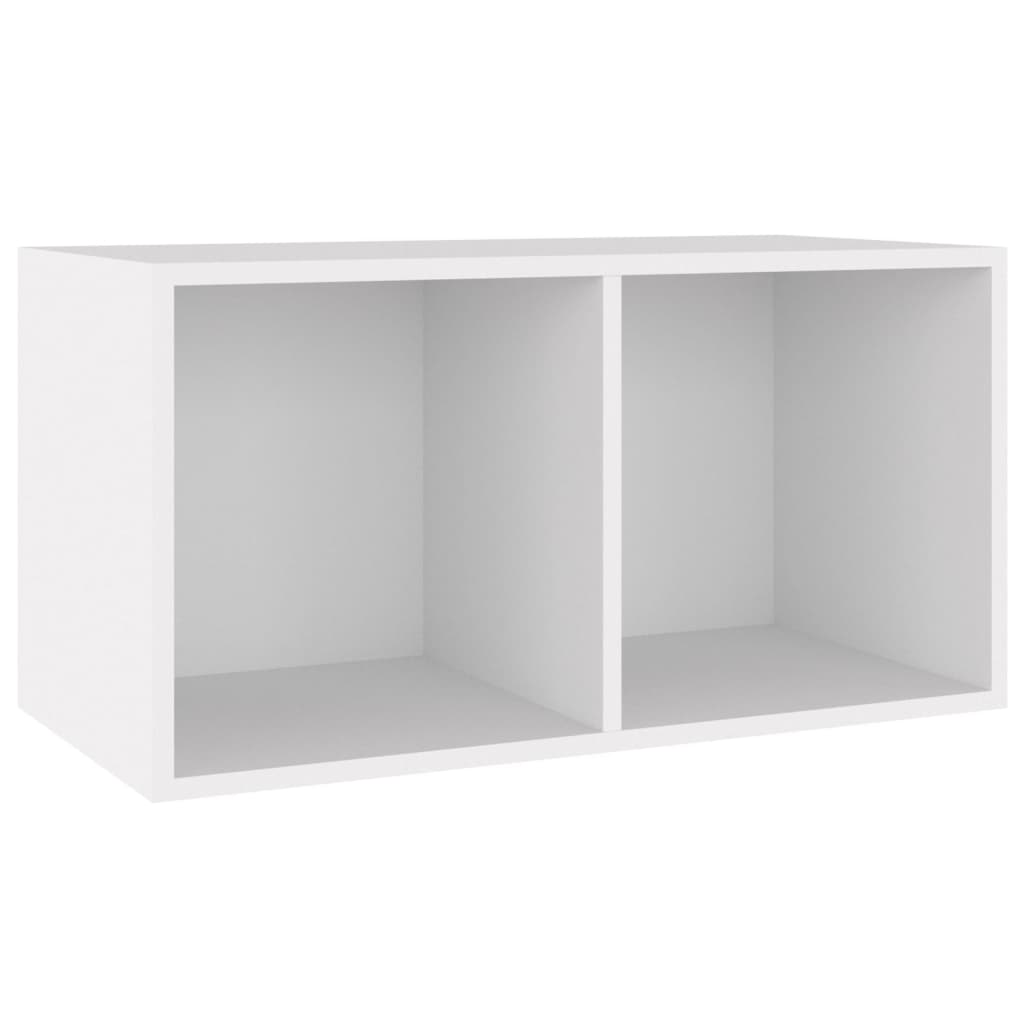 Kutija za pohranu vinilnih ploča bijela 71 x 34 x 36 cm drvena