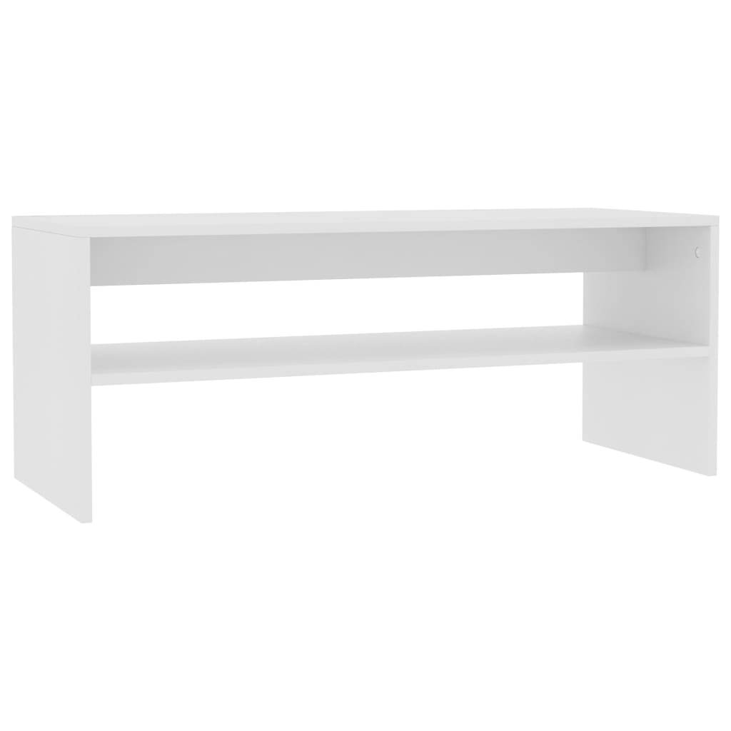 Stolić za kavu bijeli 100 x 40 x 40 cm od konstruiranog drva