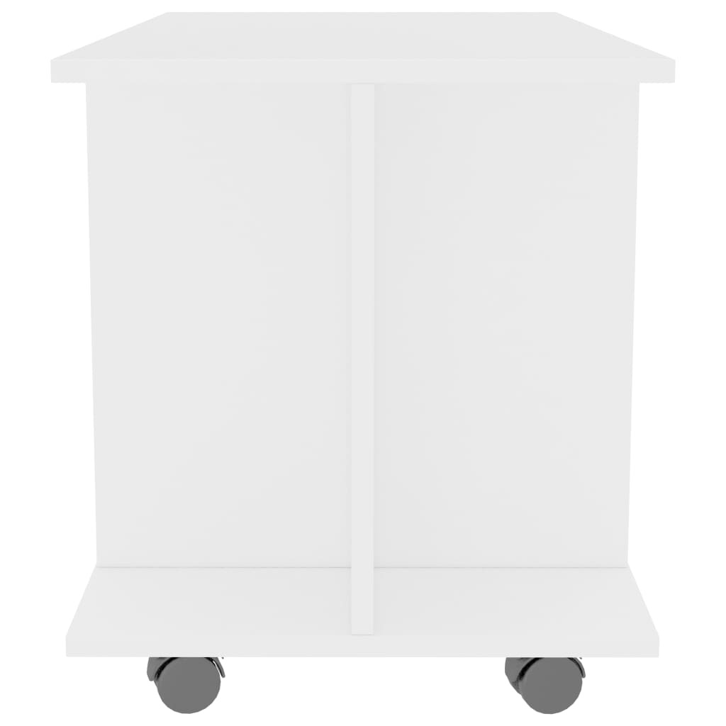 TV ormarić s kotačima bijeli 80 x 40 x 45 cm konstruirano drvo