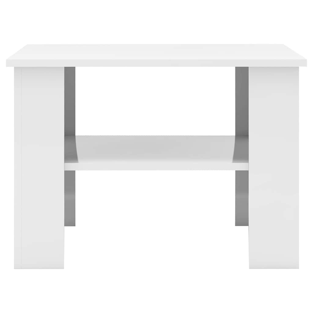 Stolić za kavu visoki sjaj bijeli 60x60x42 cm konstruirano drvo