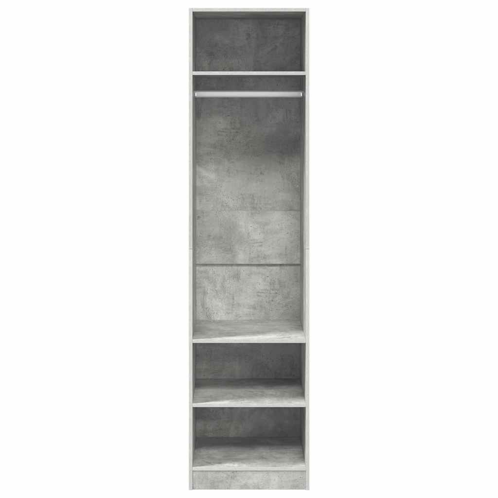 Ormar siva boja betona 50 x 50 x 200 cm od konstruiranog drva