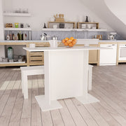 Blagovaonski stol bijeli 110 x 60 x 75 cm konstruirano drvo