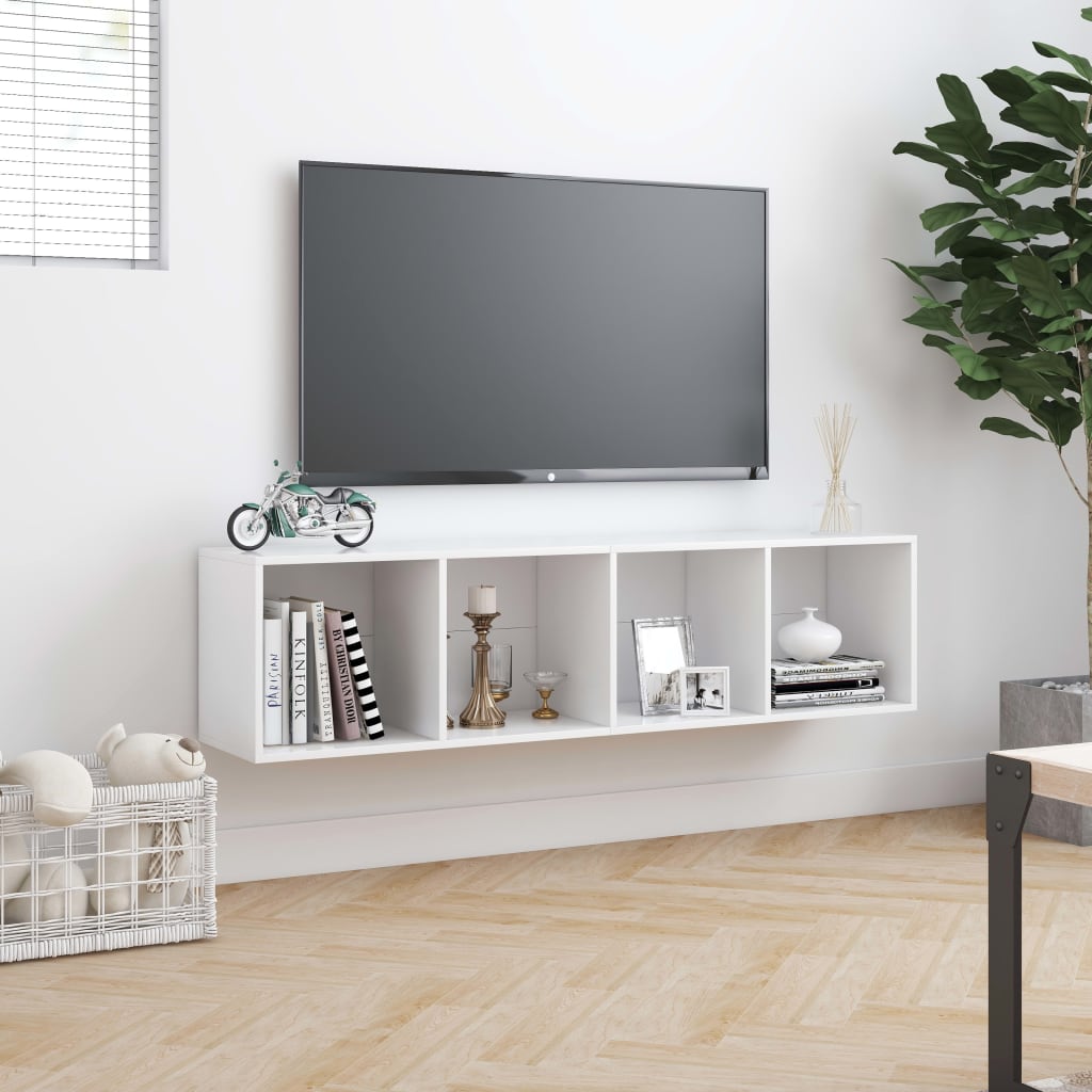 Ormarić za knjige/TV bijeli 143 x 30 x 36 cm