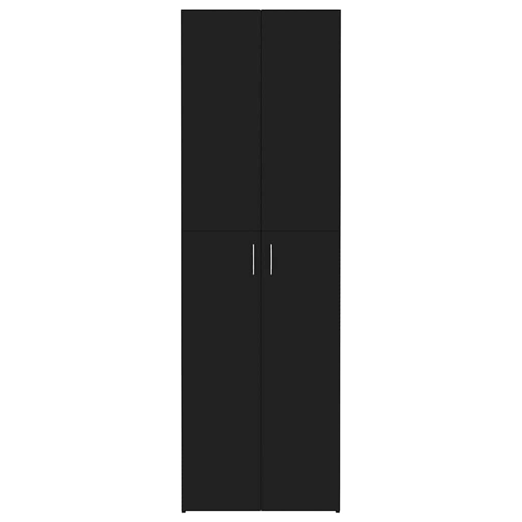 Uredski ormarić crni 60 x 32 x 190 cm od konstruiranog drva