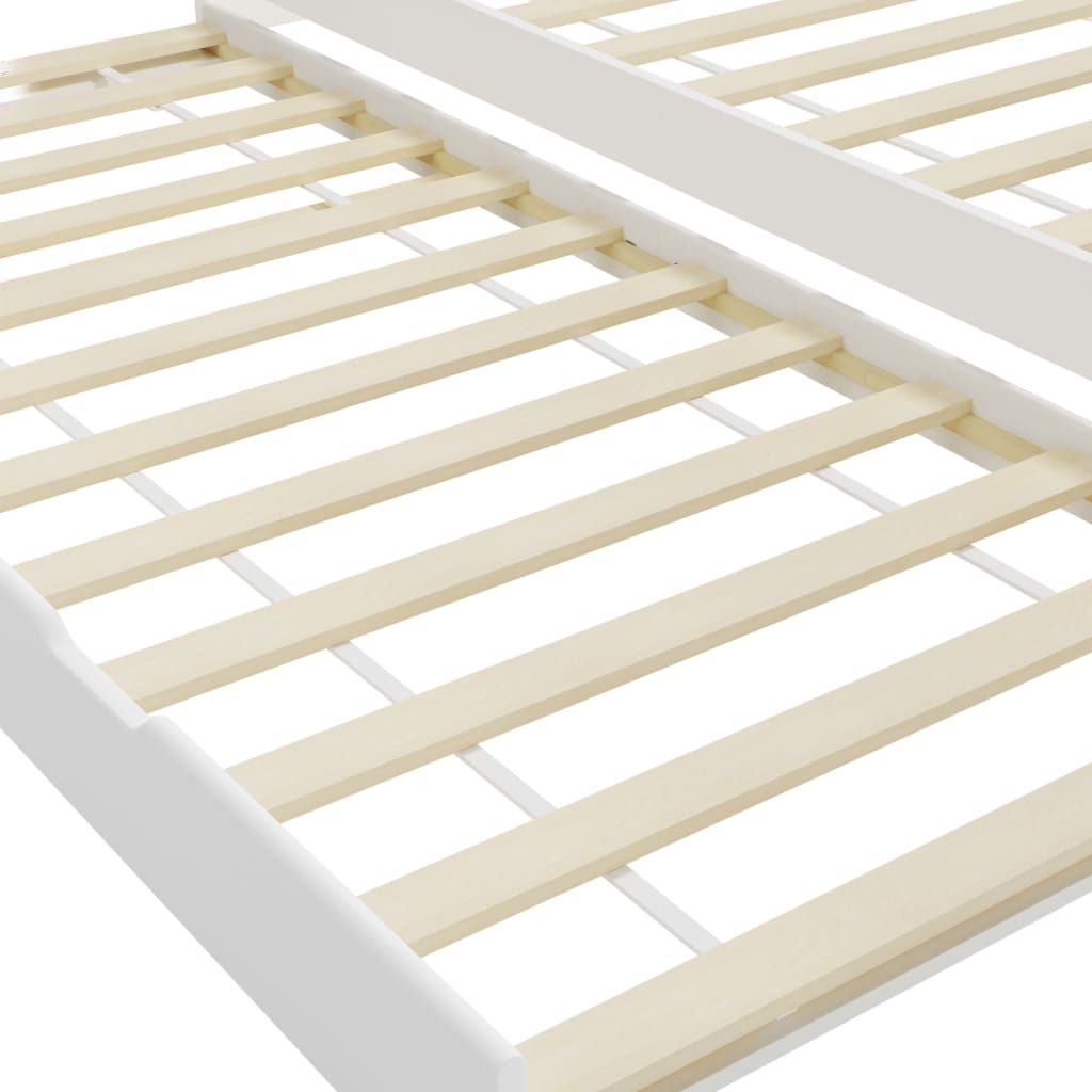 Okvir za krevet na razvlačenje od borovine bijeli 90 x 200 cm