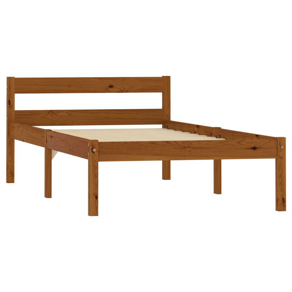 Okvir za krevet od masivne borovine boja meda 90 x 200 cm
