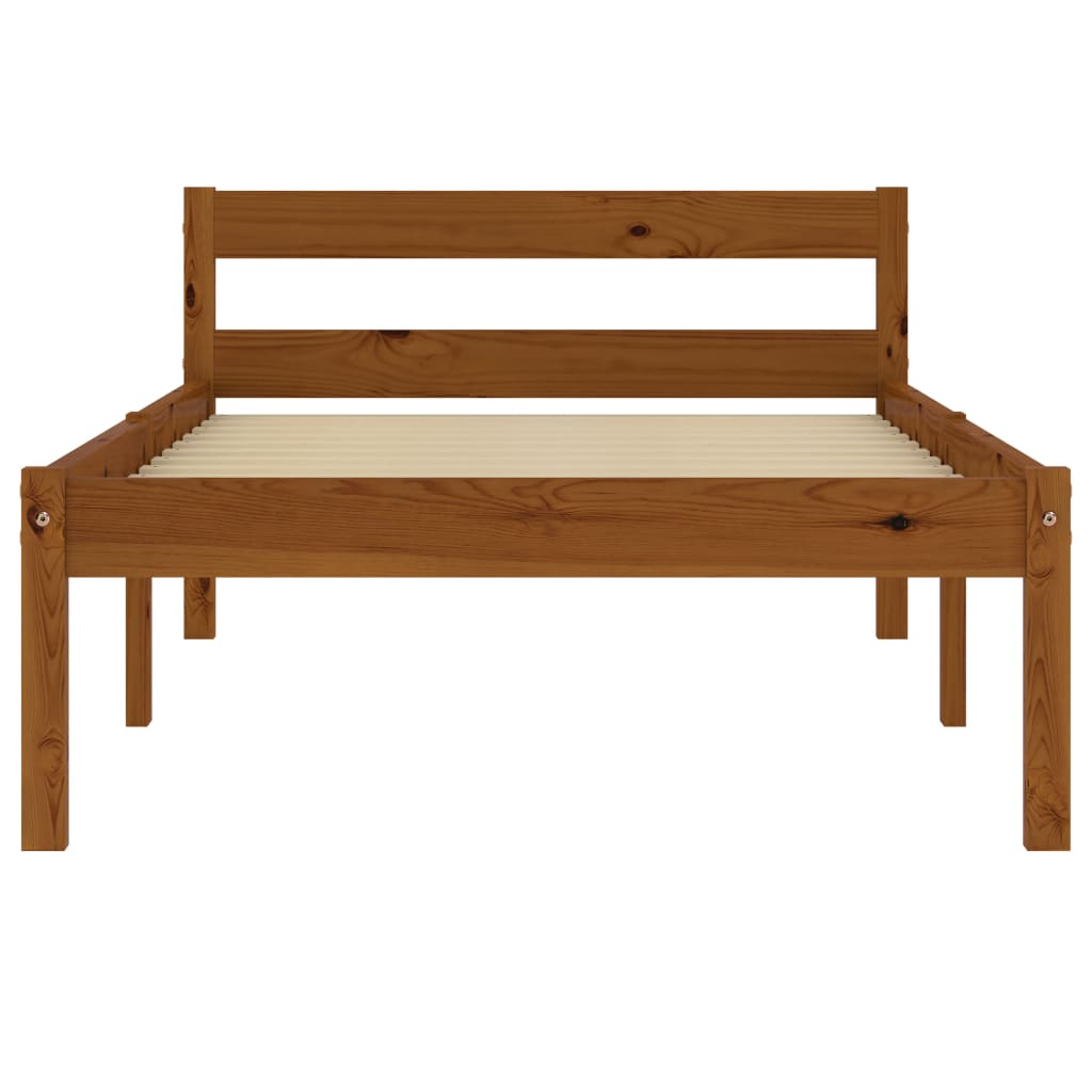 Okvir za krevet od masivne borovine boja meda 90 x 200 cm