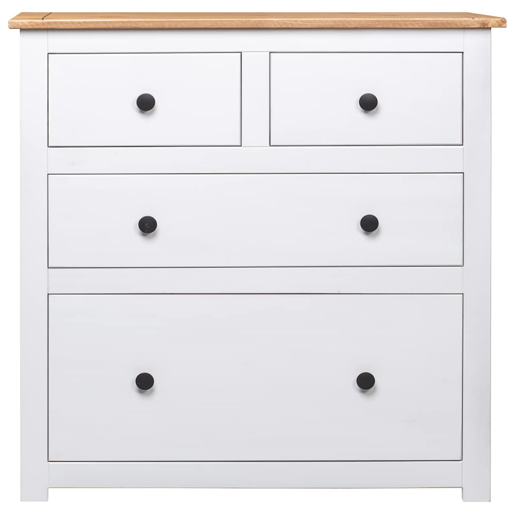 Komoda od borovine bijela 80 x 40 x 83 cm asortiman Panama