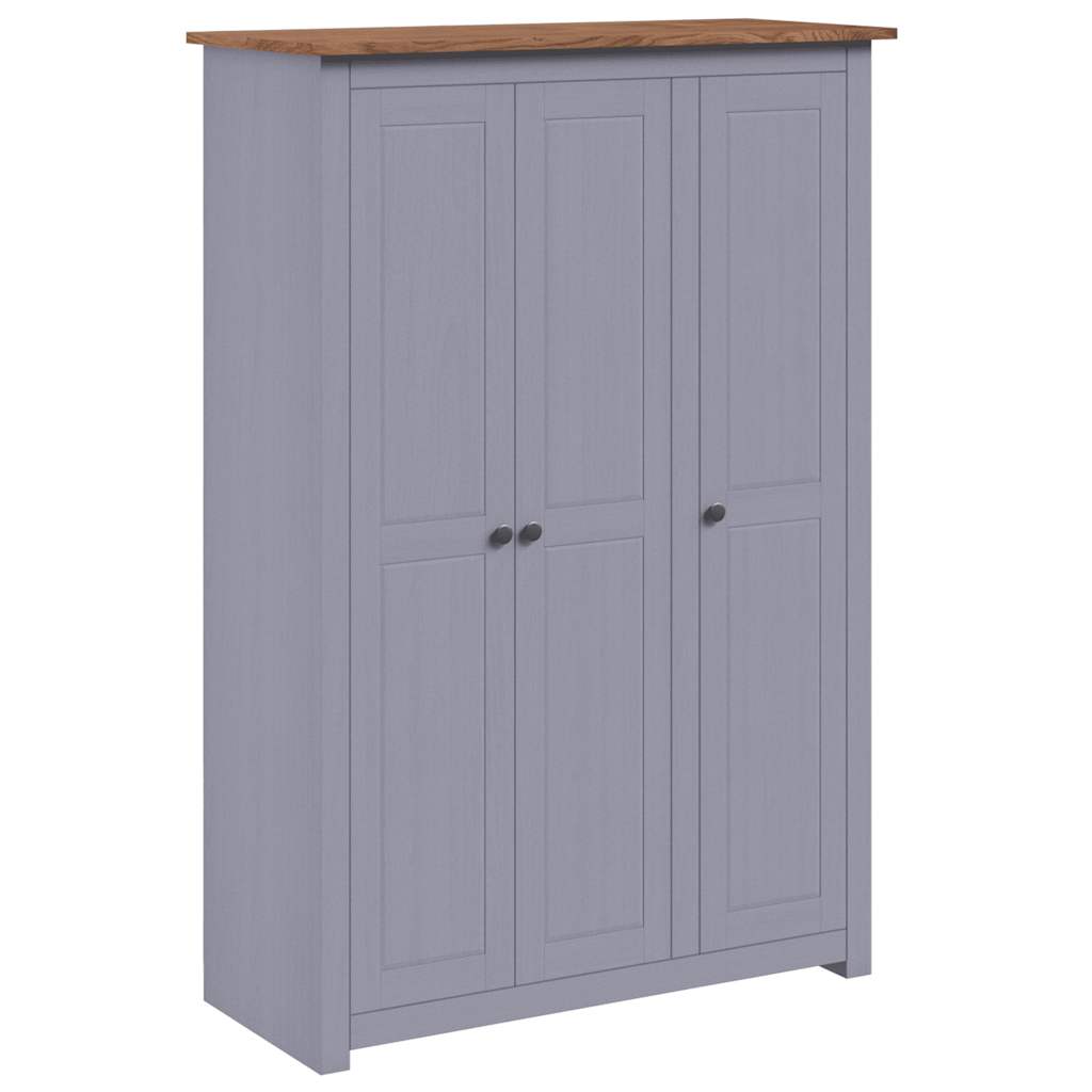 Ormar od borovine 3 vrata sivi 118x50x171,5 cm asortiman Panama