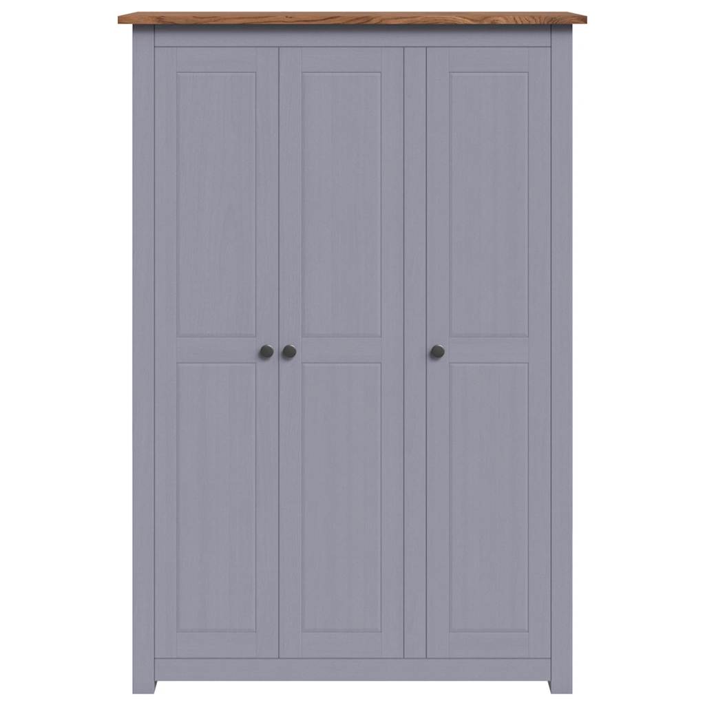 Ormar od borovine 3 vrata sivi 118x50x171,5 cm asortiman Panama