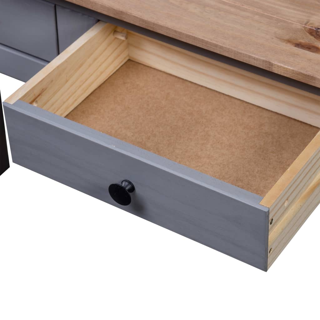 Konzolni stol od borovine sivi 110x40x72 cm asortiman Panama