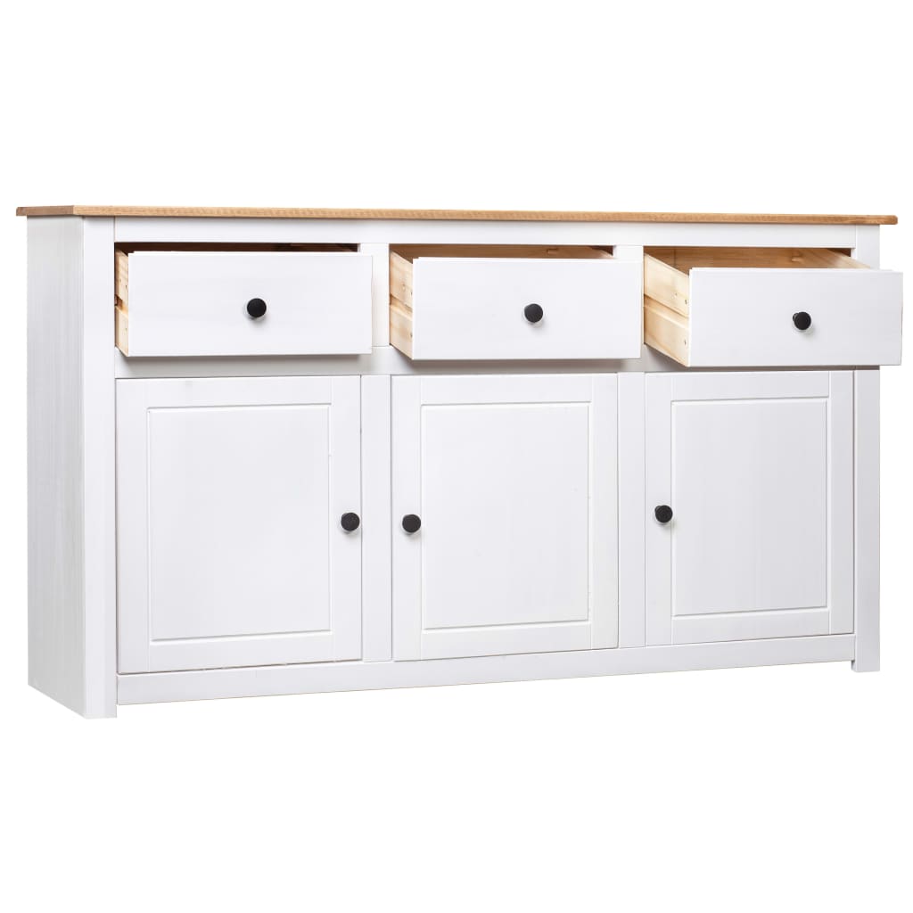 Komoda od borovine bijela 135 x 40 x 80 cm asortiman Panama
