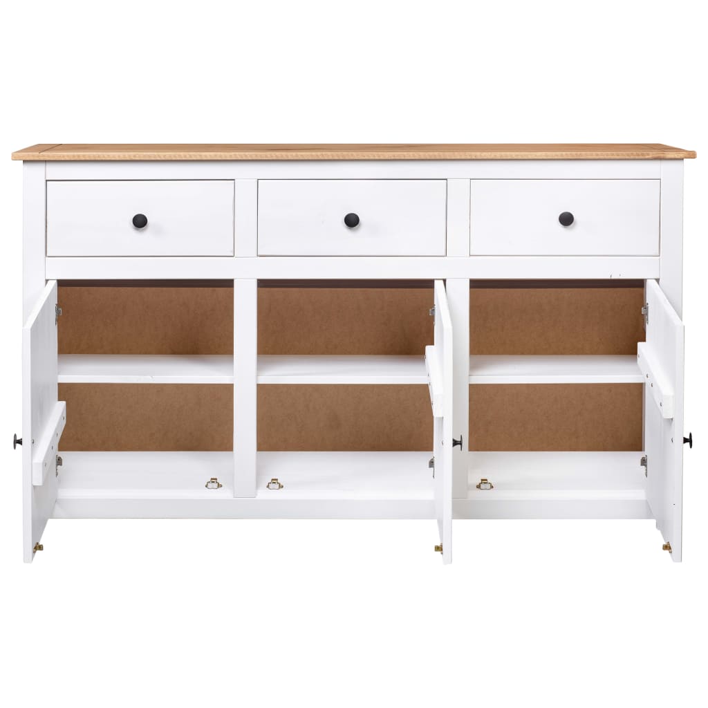 Komoda od borovine bijela 135 x 40 x 80 cm asortiman Panama